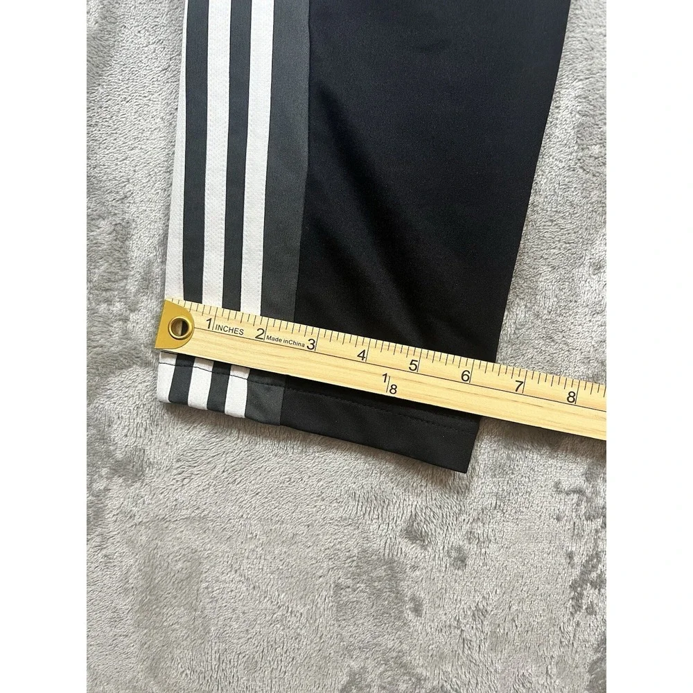 Adidas Soccer Warmup‎ M Football Men's Black Track Logo Stripes Activewear